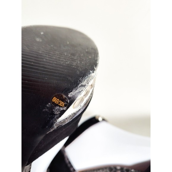 Y2K BCBG Paris Vtg Platform Suede Studded Ankle Strap 5" Block Heel Spikes Black - Picture 7 of 9